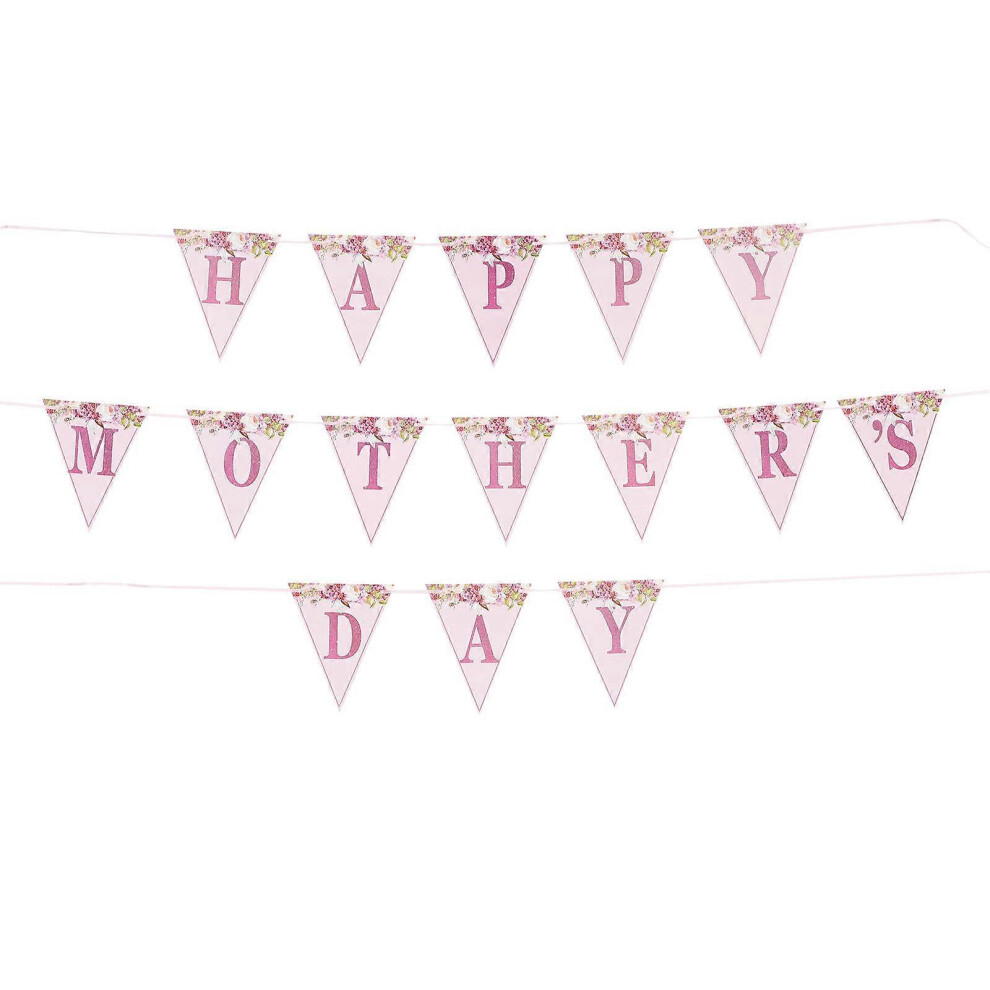 Kricely (As Show, One Size) 1Set Mother's Day Pennant Banner Pendant Creative Party Layout Hanging Flag