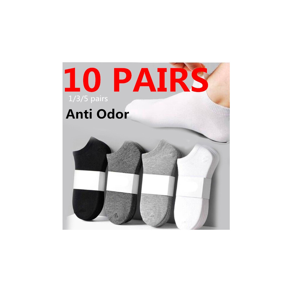 10 Pairs Fashion Men Women Loafer Boat Non-Slip Invisible No Show Non Slip Liner Low Cut Soft Breathable Cotton Short Socks