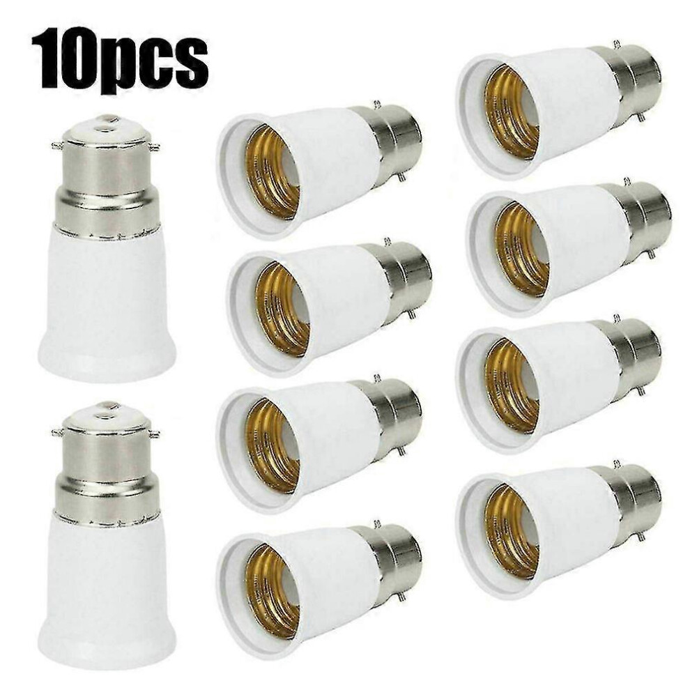 (As Show, One Size) 10Pcs Bc B22 To Es E27 Adaptor Bayonet Cap Edison Screw Bulb Converter Light 5062994797965