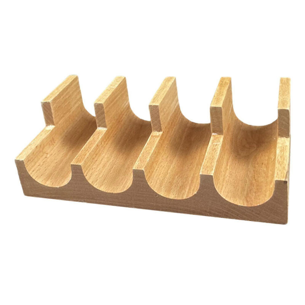 (4 Grid, One Size) Wooden Tacos Holder, Sushi Serving Plate, Sushi Taco Rack, Sushi Holder Stand, Wooden Sushi Holder For Holiday 5062994717215