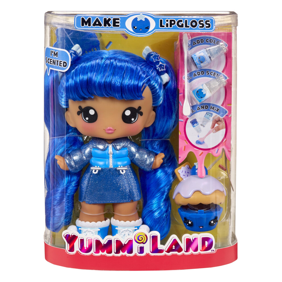 Lekkerland Yummiland Large Doll + Lipgloss Pet- Rory Blueberry Age 4+