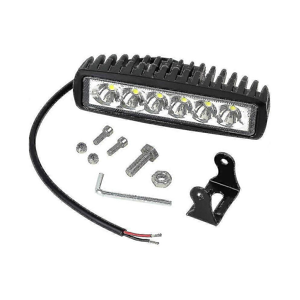 (As Show, One Size) 18W Led Work Light 12V 24V Led Work Light Waterproof Bar Beam Slender Lamp For Boat Truck Car Suv Atv 4Wd Offroad 5063595952227
