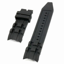 (As show, One size) 26mm Rubber Black Watch Band For Invicta Pro Diver Collection Chronograph
