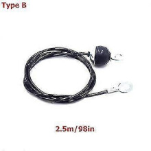 (TypeB-2.5M, One size) 2m-5m Gym Cable Wire Rope Heavy Duty Steel Replacement Parts For Home Gym Fitness Cable Pulley Accessories Dia 5mm