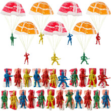 OJYUDD 50 STUKS Parachutespeelgoed Mini Parachutisten Leger Parachute Vliegen Gooien Buitenspeelgoed Wirwarvrij Gooien Speelgoed Parachute voor Peute