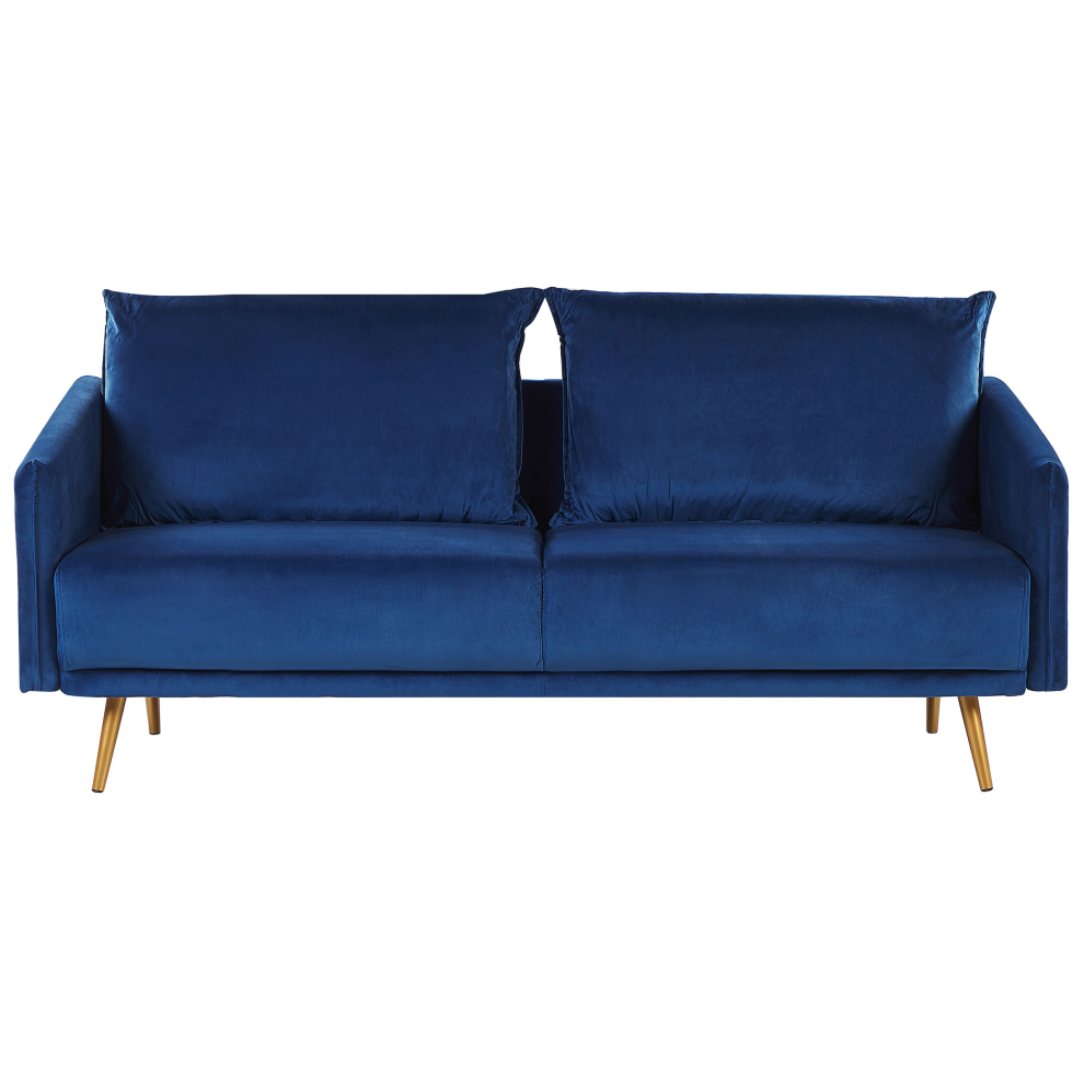 Sofa MAURA Velvet Navy Blue 3 Seater