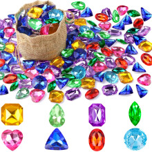 Vellibring 180 stykker pirat skattem?ssig perle leget?j falske akryl bling perle diamanter leget?j farverige strand perler pirat juveler leget?j