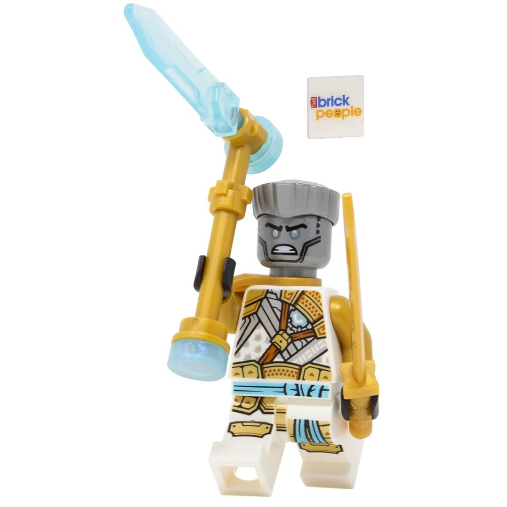 Lego Ninjago Crystalized: Zane Minfigure With Ice Weapon Golden