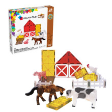 MAGNA-TILES Farm Animals 25-Piece Magnetic Construction Set The ORIGINAL Magnetic Building Brand