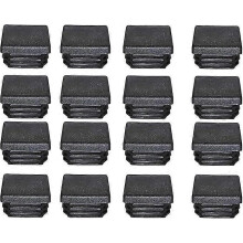(As show, One size) Plastic Cap 40x40mm Black Square Tube End Plastic End Caps Blanking Caps 16pcs