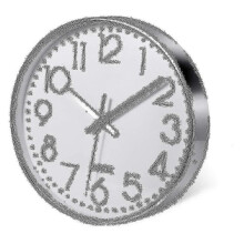 (As show, One size) Premium Silver Wall Clock, Wall Decoration, Modern Silent Wall Clock For Home Office Kitchen (25cm