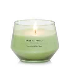 Yankee Candle Studio Medium Candle Sage & Citrus 10 oz: Lumnare de amestec de ceara de soia cu un ulei de ulei esen?ial de lunga durata | 40-65