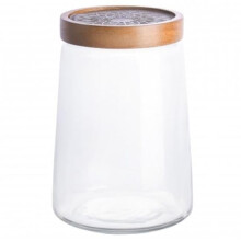Cravings by Chrissy Teigen 123144.02 5.75 in. Glass Canister with Wood Lid