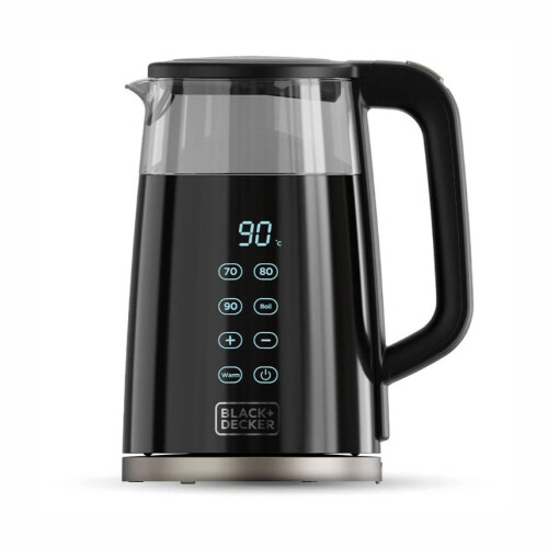Black + Decker Bollitore - BLACK+DECKER - Vetro Nero - 1,7L - 2200W - Base 360