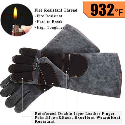 Fireplace Gloves Fire Heat Resistant 2