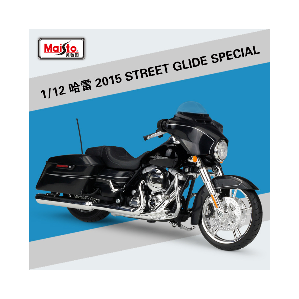 Photos - Toy Car MAXPOWER  Maisto Harley FLHTK Electra Glide Ultra Limited Alloy Classic Motorcycle Model Diecasts Leisure Motorc (2015 Black foam box)