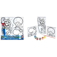Barevn pltno Amscan Super Mario Brothers  obsahuje 3 jedinecn pltna, 6 zrivch barev a 1 tetec pro zacnajc umelce  1 sada