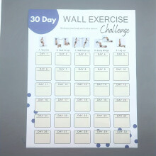 (blank sheet) 30-Day Fitness Challenge: Pilates, Yoga & Aerobics - Home Workout Plan for Weight Loss