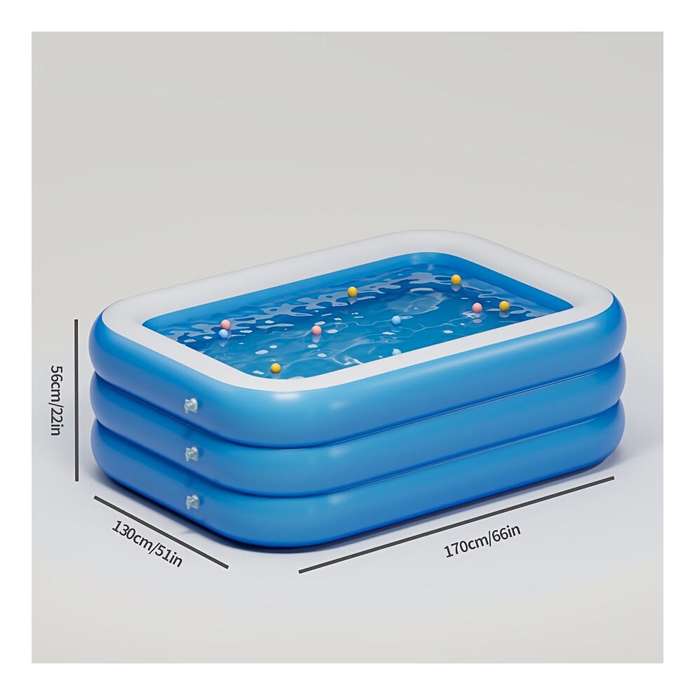(1.8 Meters 3 Floors) Inflatable Swimming Pool for Yard, Lawn & Garden, Large Summer Water Play Pool with Bobo Ball