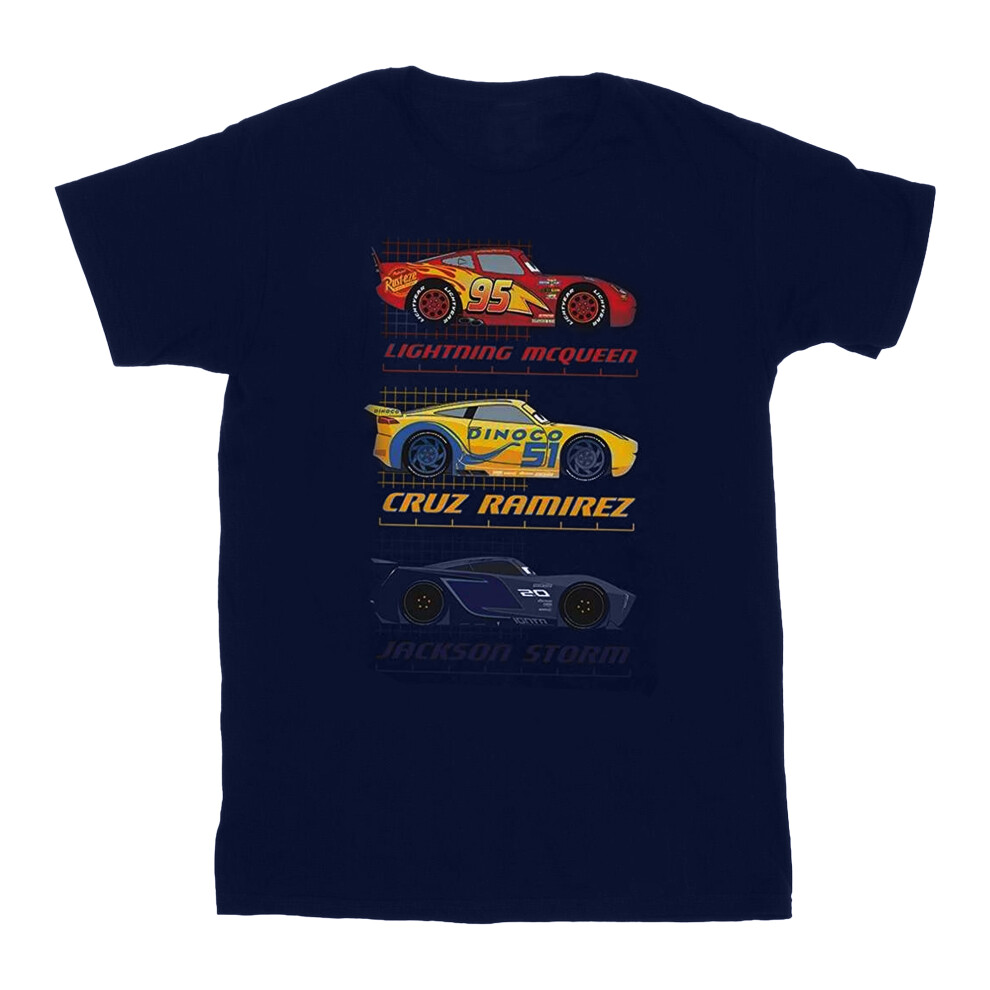 (3-4 Years, Navy Blue) Cars Boys Racer Profile Cotton T-Shirt