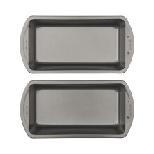 GoodCook Set mit 2 mittelgroen Brotkastenformen aus antihaftbeschichtetem Stahl, 20,3 x 10,2 cm, Grau (4244)