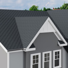 18Pcs Asphalt Shingles Bitumen Roofing, Grey
