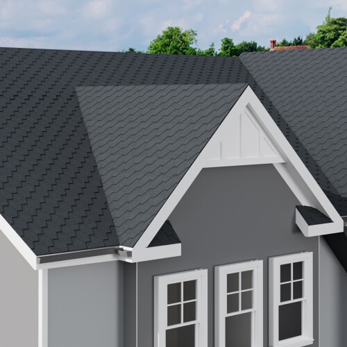 18Pcs Asphalt Shingles Bitumen Roofing, Grey