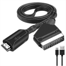 (As show, One size) Hdmi To Scart Cable - 1 Meter Long Direct Connection