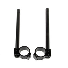 (As show, One size) 2pcs Rised Motorcycle Cnc Aluminum Higher Raised Clip On Clipon Fork Handlebar