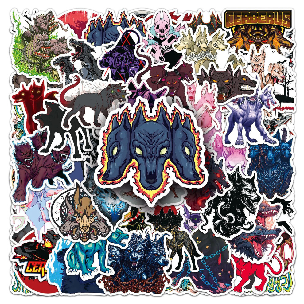 (MULTICOLOR) 50Pcs Felhunter Stickers Cerberus DIY Stickers Scrapbooking Phone Luggage Skateboard Waterproof Decals
