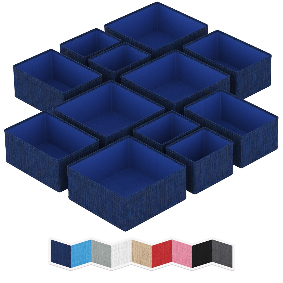Organisateur de tiroir pour v   tements, lot de 12, bleu marine - Organisateur de commode pour nurserie