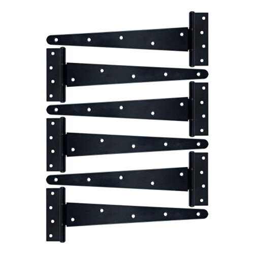 MLHpeak T-Strap Hinge Pesada para Portão de Estábulo (6, 12 polegadas)