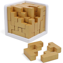 Original 3D Wooden Brain Teaser Puzzle: Engaging 3D Puzzle Box for Kid