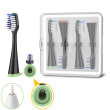 Brstenkpfe fr Waterpik Complete Care 5.0/9.0 (4er-Pack Schwarz)