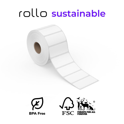 Rollo Άμεσες Θερμικές Ετικέτες Κωδικού QR 2x1 - Ρολό 1.000 Ετικετών (Εμπορικής Ποιότητας) 2