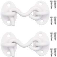 QJZXUEZHEN 2Pcs 2 inch Barn Door Lock Cabin Hook Eye Latch Gate Door