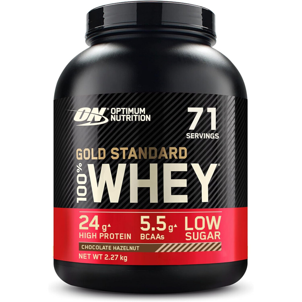 Optimum Nutrition Standard Whey Chocolate Hazelnut, 71 Servings, 2.27Kg, Gold