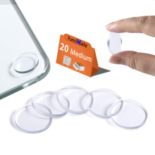 Anti-Rutsch-Pads für Glastischplatten - Stoßstangen für Glastischplatten, 20 Stück, 4/5 Zoll