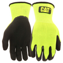 Cat CAT017411L Arbeitshandschuhe mit hoher Sichtbarkeit  groe, strukturierte, latexbeschichtete Handschuhe mit Strickbund