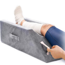 Cuscino di supporto e sollevamento per gambe in memory foam LightEase con doppie maniglie