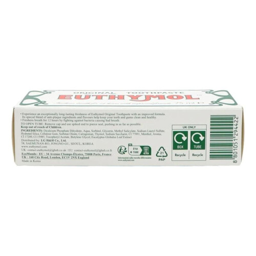 3x Fluoride-Free Euthymol Toothpaste, 75ml 2