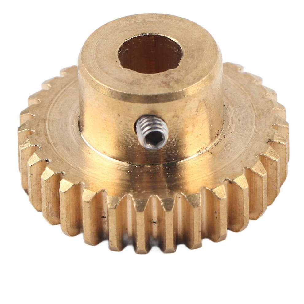 (As Show, One Size) 30 Tooth 0.8 Mod Brass Spur Gear - 6Mm Dbore Industrial Robot Parts 5063595957437