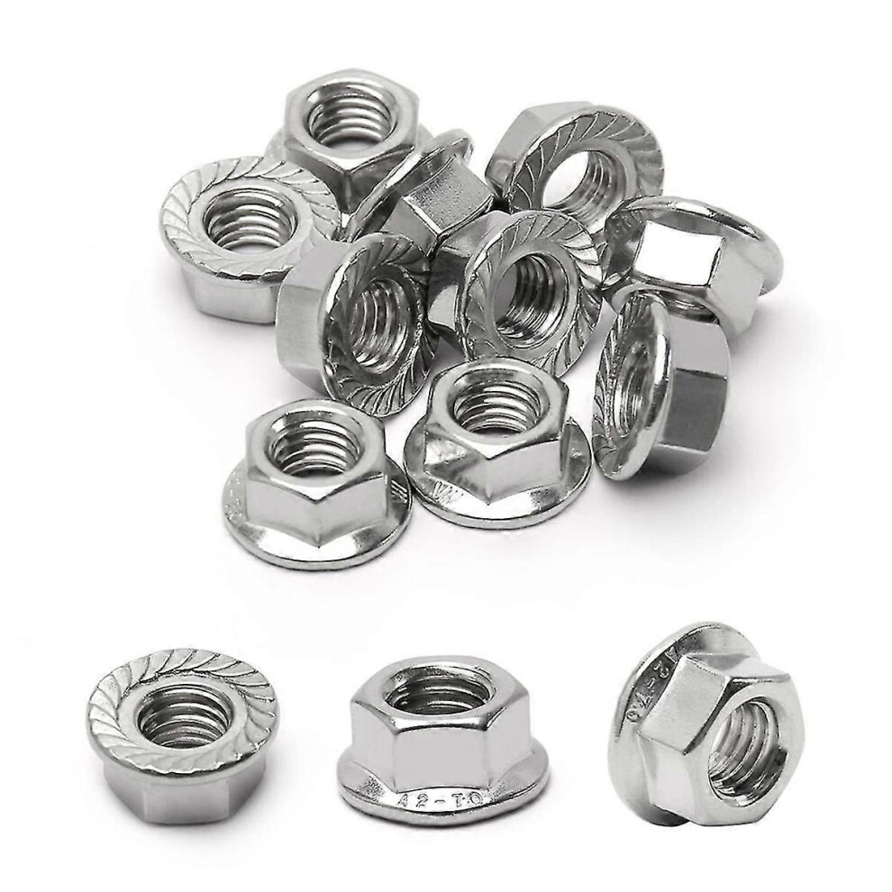(As Show, One Size) 16Pack M10 Serrated Flange Hex Nuts, M10-1.5Mm Hexagon Flange Nuts, Locknuts Replacement Nut For Di 5063595961007