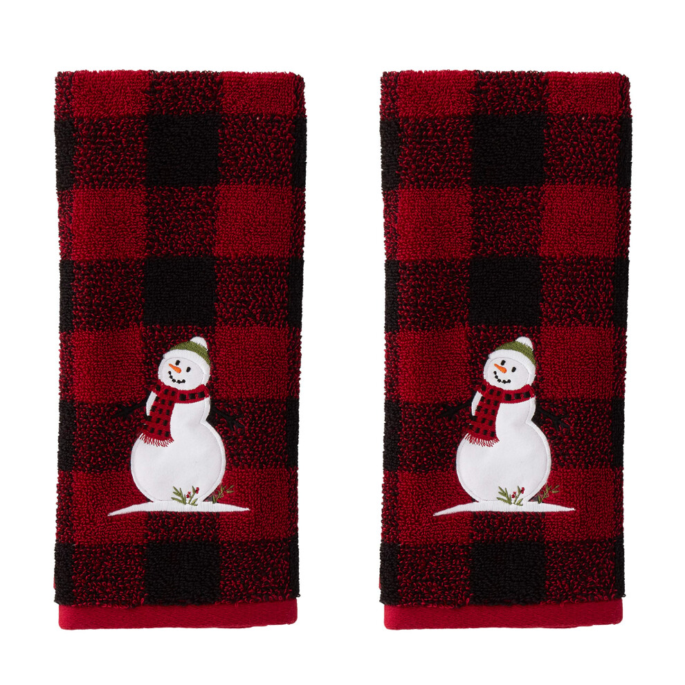 Ensemble de serviettes de toilette Woodland Winter de SKL Home, rouge