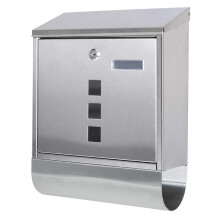 Decaller rozsdamentes acl postaldk eros kulcszrral falra szerelheto vzll postaldval, tltsz fedllel 15,4"" x 12""""x 4,8""""