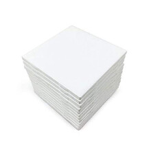 Juego de 12 azulejos de cer mica blanca brillante para manualidades