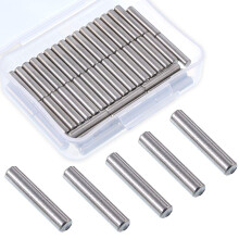 Swpeet 50Pcs 5mm x 25mm Dowel Pin Shelf Support Pegs Stainless Steel