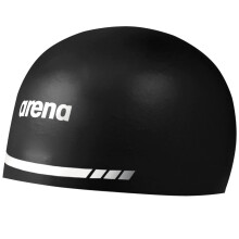 Arena 3D Soft USA Unissex Adult Silicone Swim Cap para homens e mulheres Practica o da piscina e kit de nata o Racing Black Large