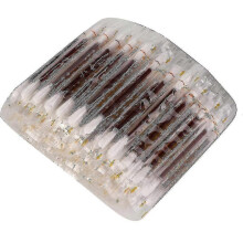 (As show, One size) 100pcs Disposable Iodine Cotton Swab Disinfect Wound Sterilization Cotton Stick