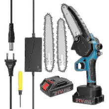 (As show, One size) 70% Off -70% Off -4 Inch + 6 Inch + 8 Inch Guide Plate Mini Rechargeable Electric Chainsaw Home Portable Lithium Chainsaw Small Woodworking Garden Fel